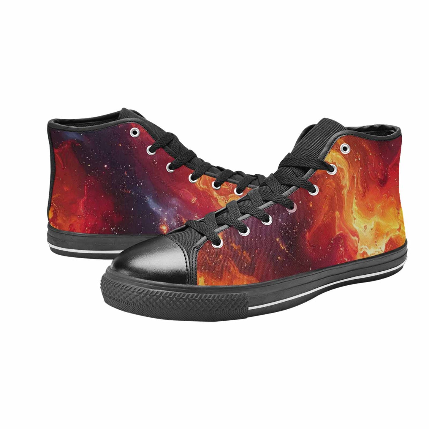 WOMEN'S Galaxy Art - High Top Canvas Wallpaper Art Shoes