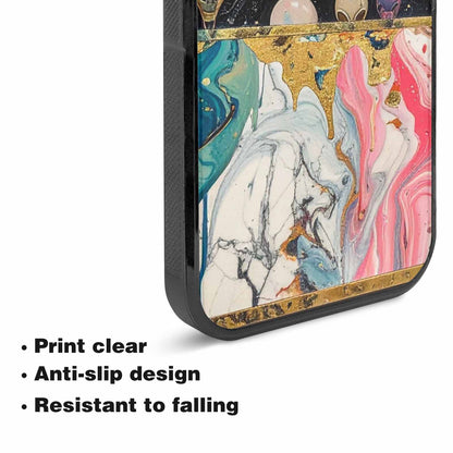 iPhone 15 Plus Case — Aliens Marblealiens Pattern Cyi, Custom Art Phone Cover