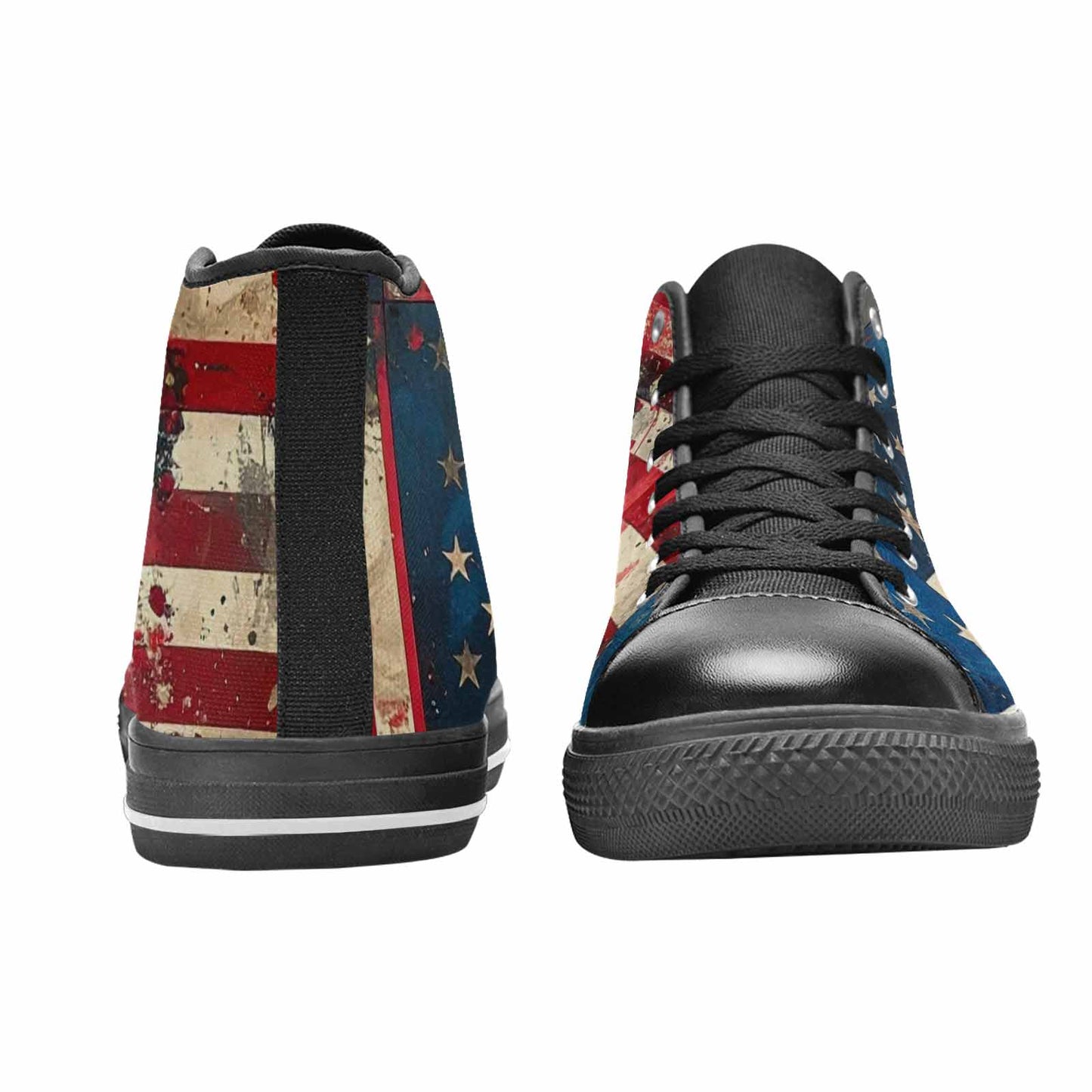 MEN'S American Flag Stars High Top Canvas Y2K Custom Sneakers