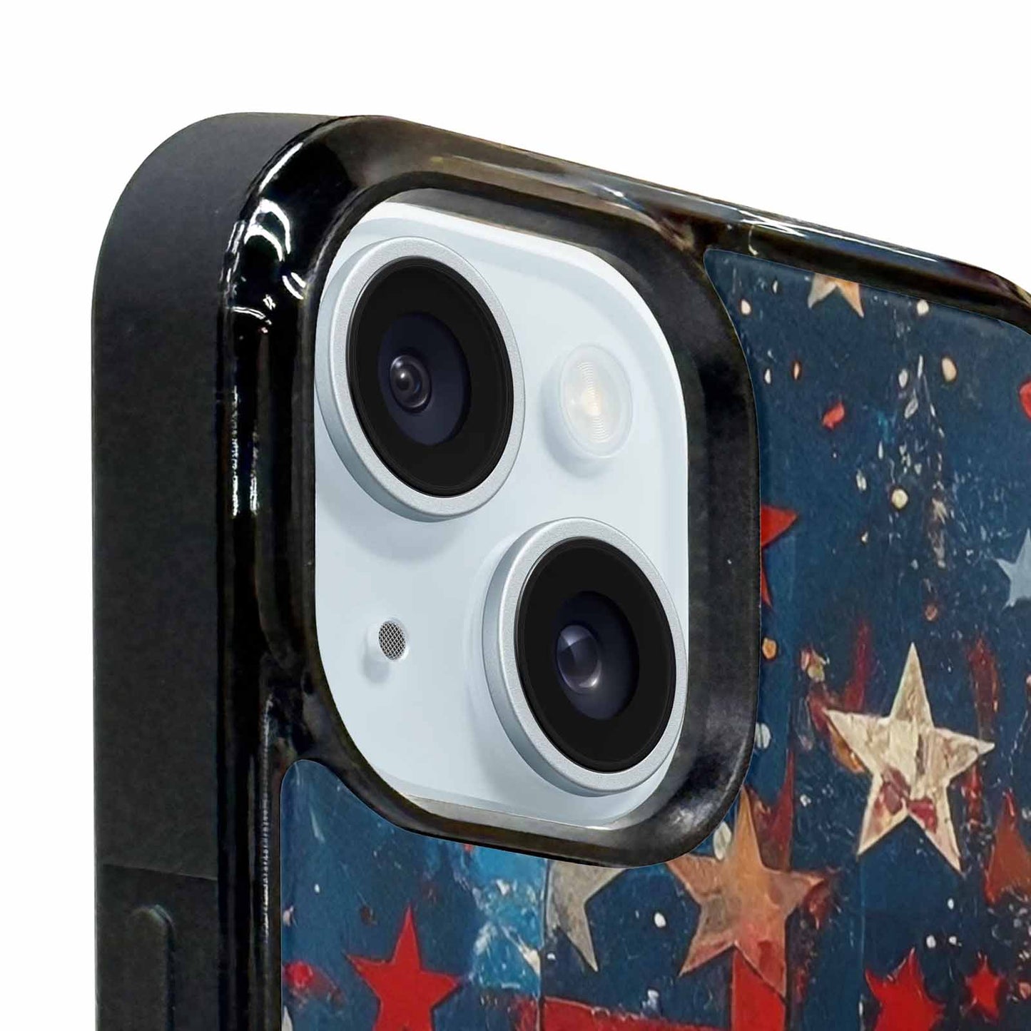 iPhone 15 Plus Case — Patriotic Stars And Stripes American Stars, Personalized Phone Case