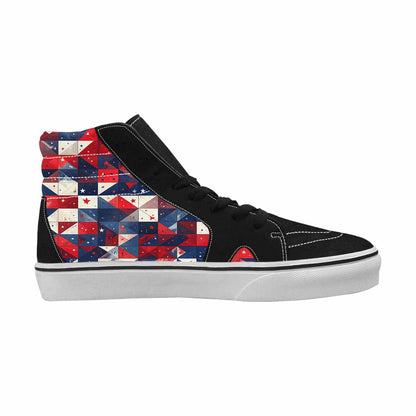 MEN'S American Flag Stars High Top Canvas Cottagecore Custom Sneakers