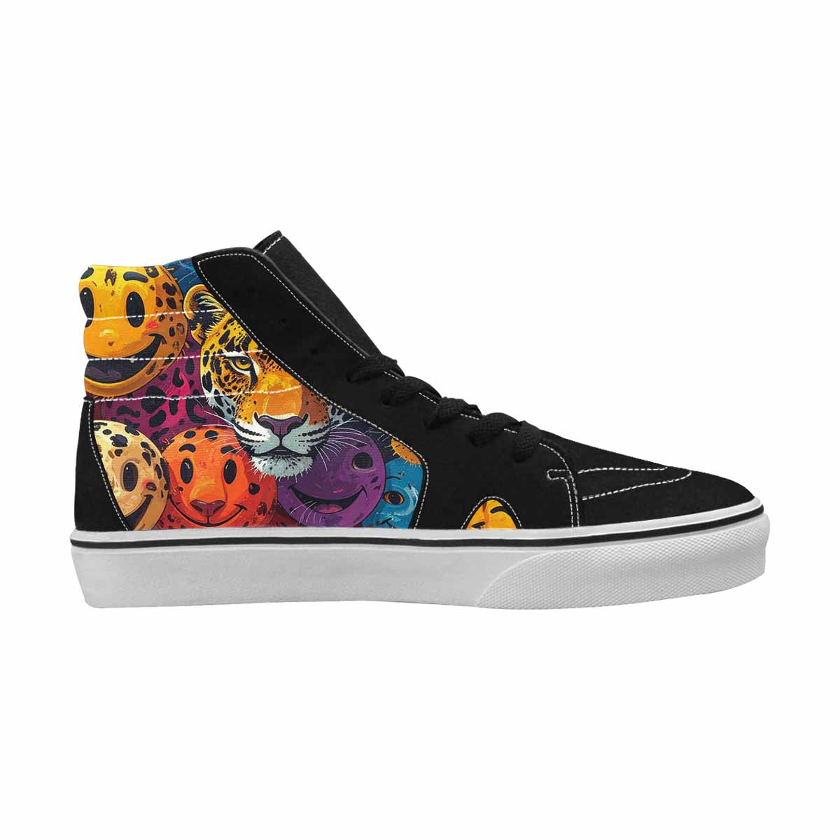 MEN'S Smiley Faces High Top Canvas Vivid Sneakers