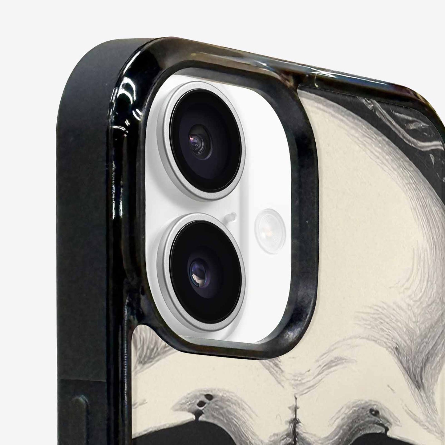 iPhone 16 Plus Case — 20 Skulls Overlapping Seamless Tileable Pattern, Personalized Phone Case