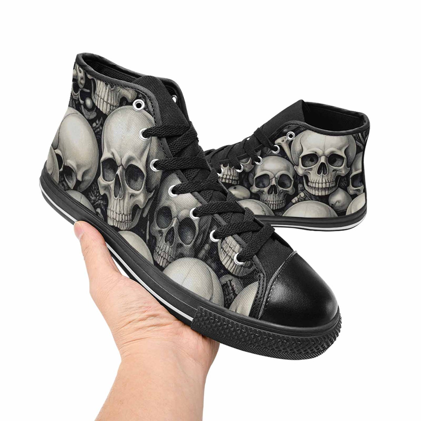 MEN'S Skulls - Classic High Top Canvas Wallpaper Art Sneakers