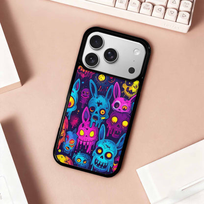 iPhone 17 Pro Case — Mixed Toxic Glow Creature Pattern Cartoon, Custom Printed Phone Case