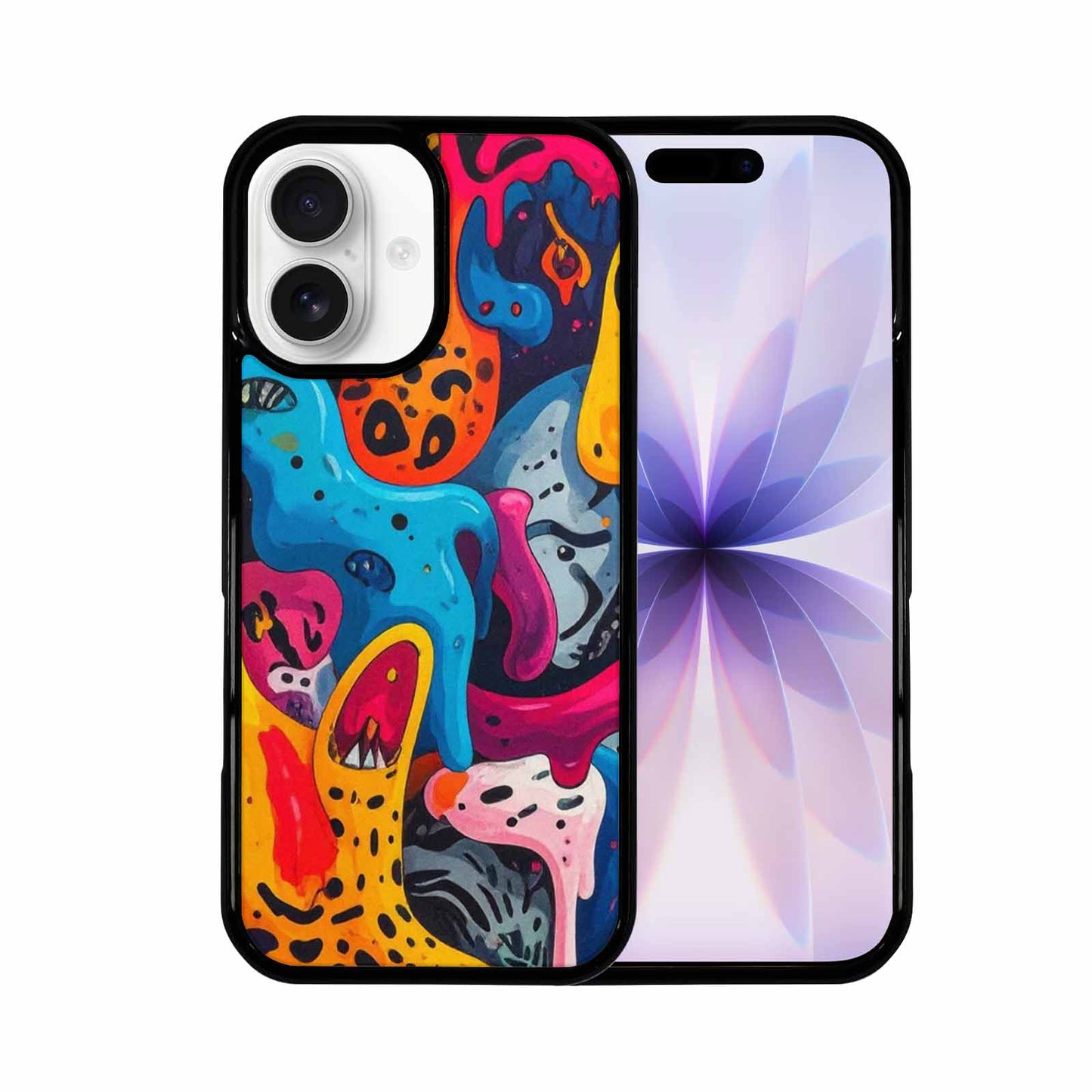 iPhone 17 Case — Melting Aliens Pattern Alien Scifi, Custom Art Phone Cover