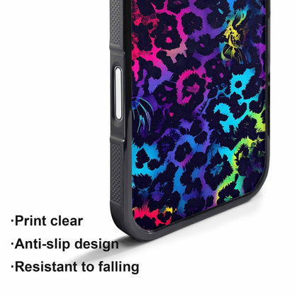 iPhone 17 Air Case — Leopard Print Neon Seamless Pattern Animal, Unique Phone Case Design