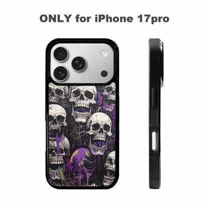 iPhone 17 Pro Case — Black Purple Ink Rainbow From Gothic, Unique Phone Case Design