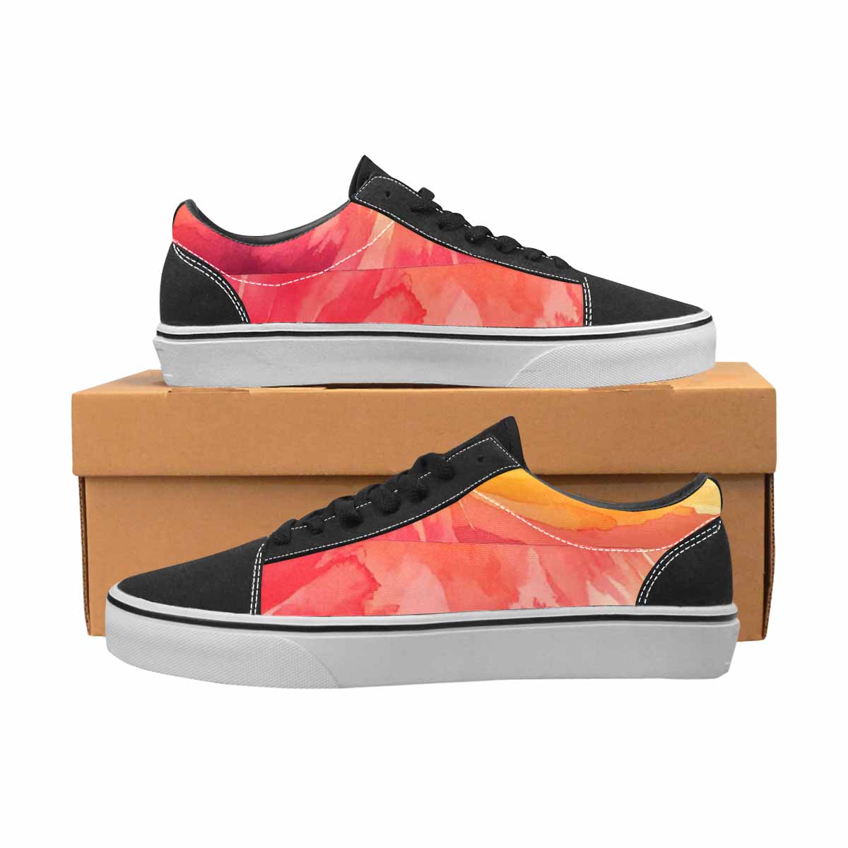 WOMEN'S Tie Dye - Canvas Lace-Up Neon Fantasy Custom Sneakers
