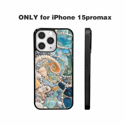 iPhone 15 Pro Max Case — Seashell Collage Seashell Collage Pattern Hundreds, Custom Phone Case