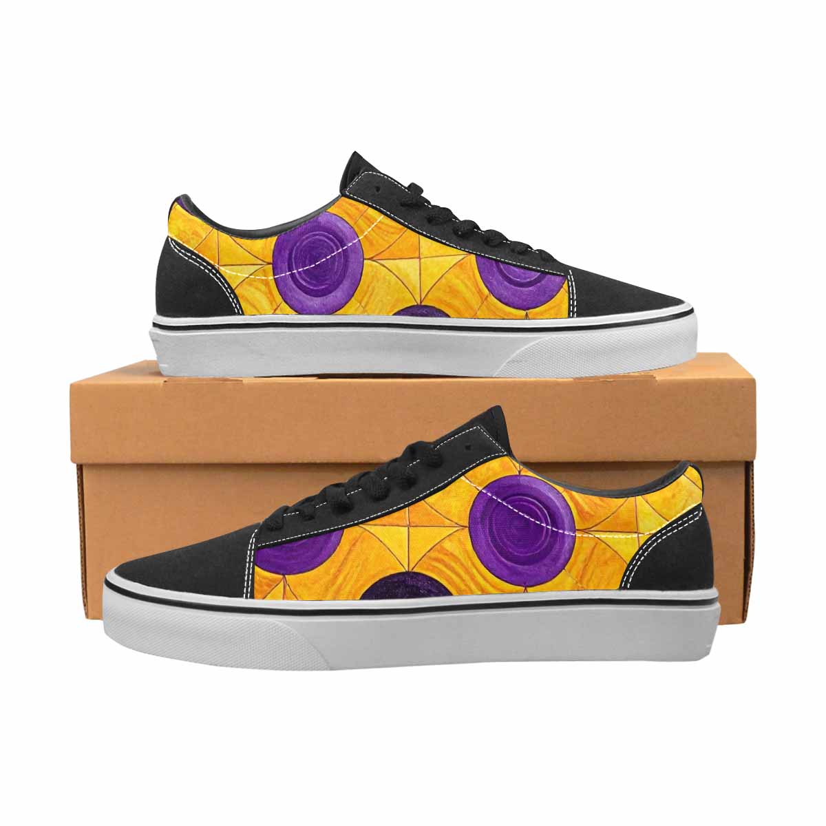 WOMEN'S Intersex Flag Color Canvas Lace-Up Cottagecore Sneakers