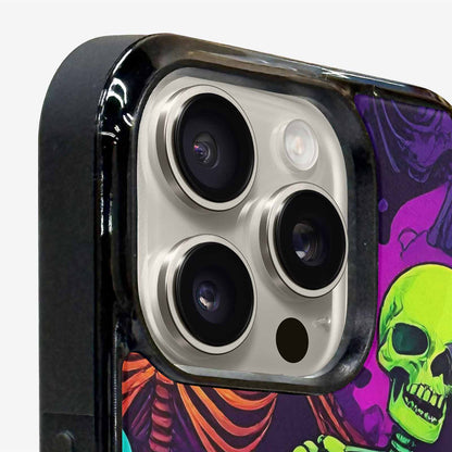 iPhone 16 Pro Max Case — Glowing Skeleton Pattern Hundreds Of Small, Custom Art Phone Cover