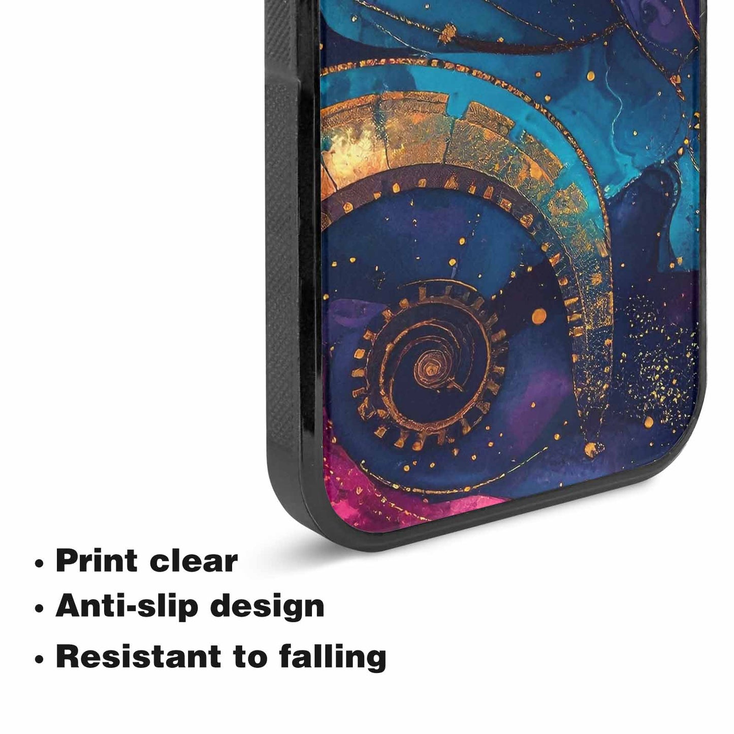iPhone 15 Plus Case — Steampunk Galaxy Art Seamless Pattern Vibrant, Custom Designed Case Cover