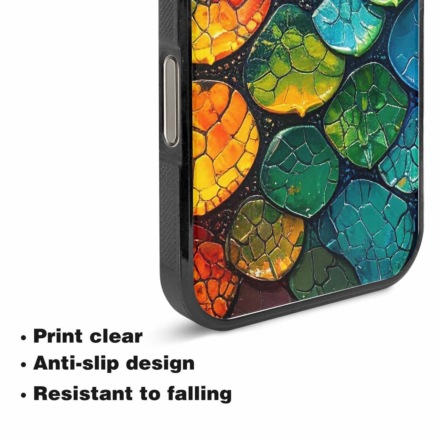 iPhone 15 Pro Max Case — Reptile Scale Full Color Vibrant Reptile, Custom Phone Case