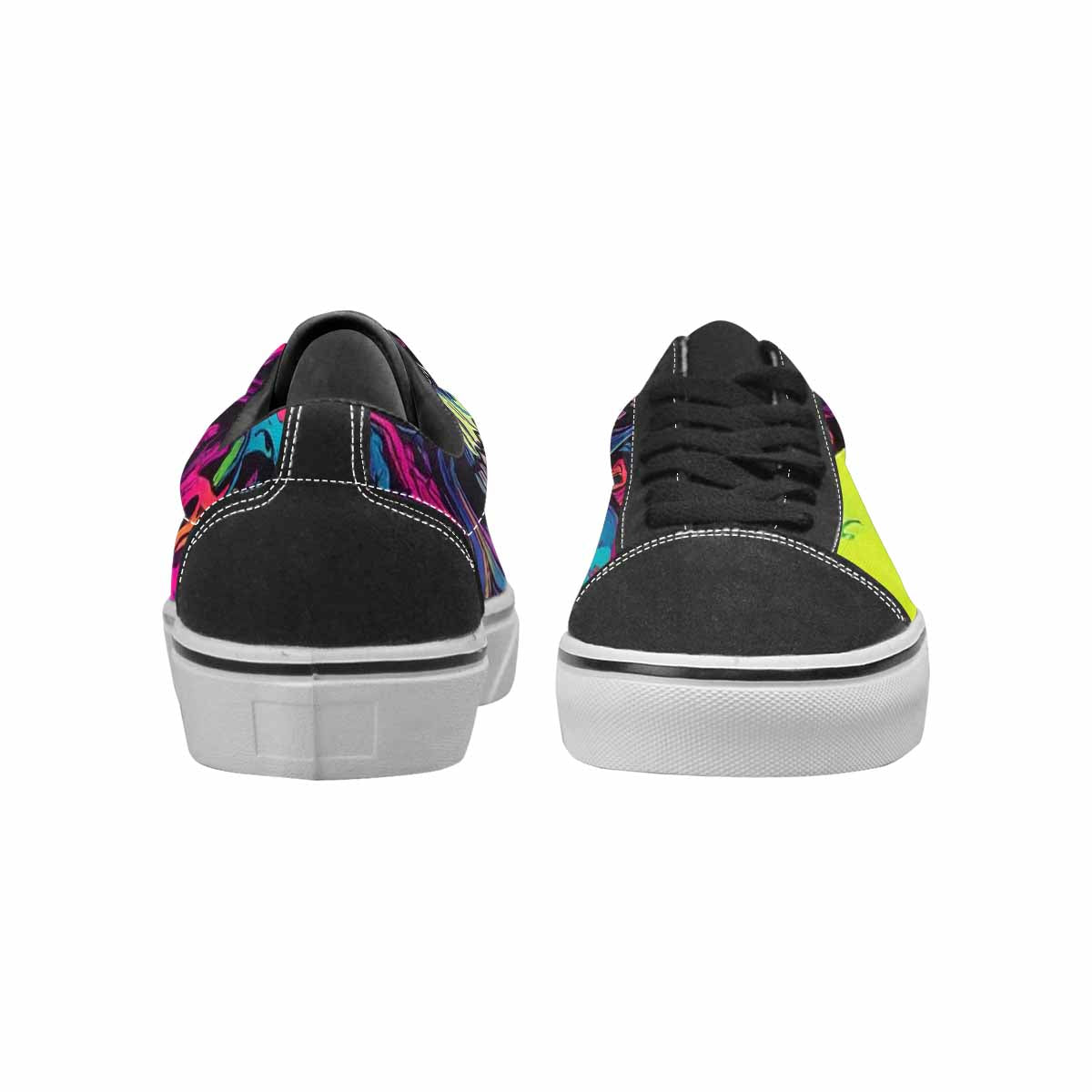 WOMEN'S 1000s Skulls Digital Camo Lace-Up Canvas Dark Academia Sneakers