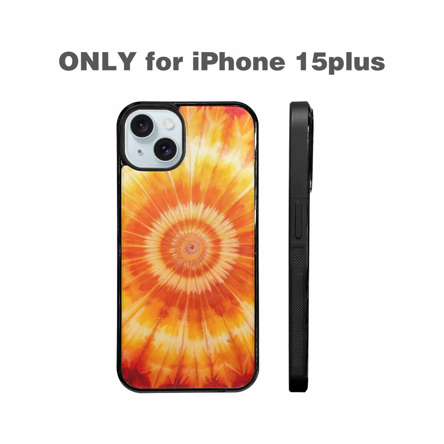iPhone 15 Plus Case — Ombre Tie Dye Warm, Customized Protective Case