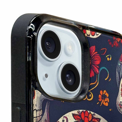 iPhone 15 Plus Case — Day Dead Sugar Skull Art 100s, Custom Made Phone Cover