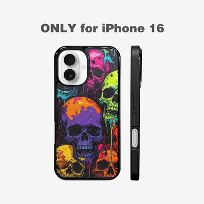 iPhone 16 Case — Vibrant Camo 1000\'s Of Skeletons Neon, Custom Made Phone Cover