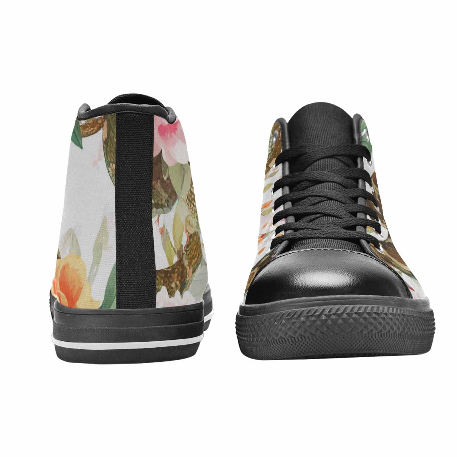 MEN'S Floral Snake Print High Top Canvas Aesthetic Sneakers