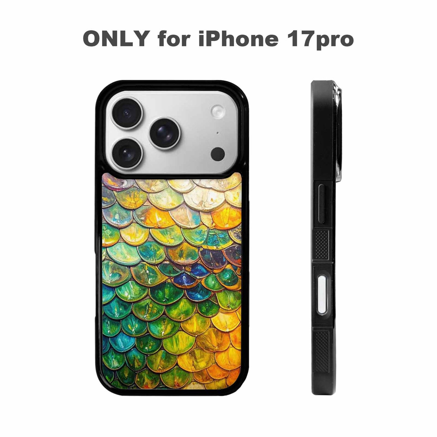 iPhone 17 Pro Case — Reptile Scale Full Color Vibrant Original, Custom Print Case Cover