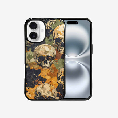 iPhone 16 Case — Military Camo Skull Custom, Custom Printed Phone Case