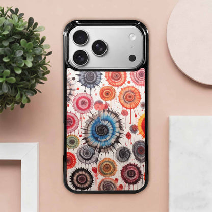 iPhone 17 Pro Max Case — Tie Dye Swirls Black Tie Dye, Custom Print Case Cover
