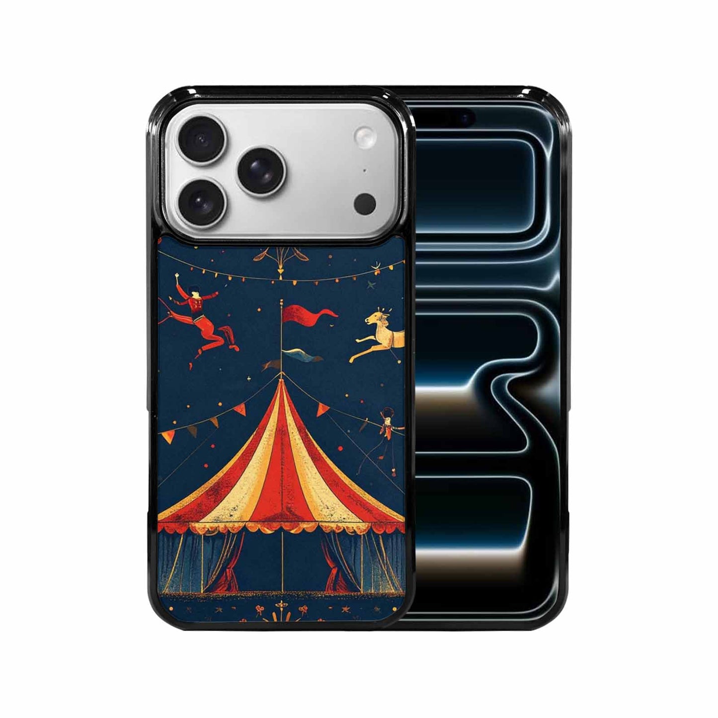 iPhone 17 Pro Max Case — Vintage Circus Art Pattern Retro Vintage, Custom Phone Case