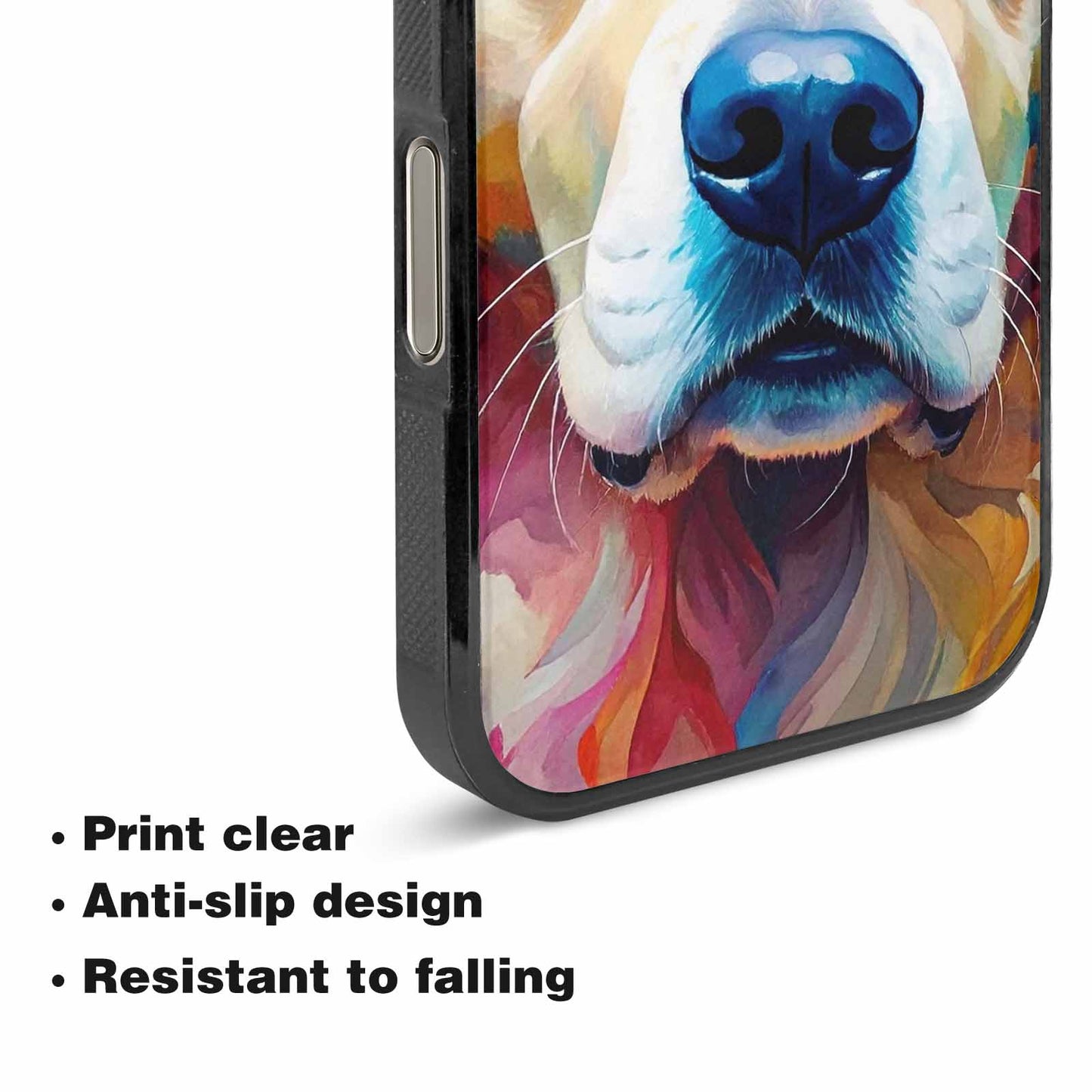 iPhone 16 Pro Max Case — Golden Retriever Watercolor Art Pattern Personalized, Custom Print Case Cover