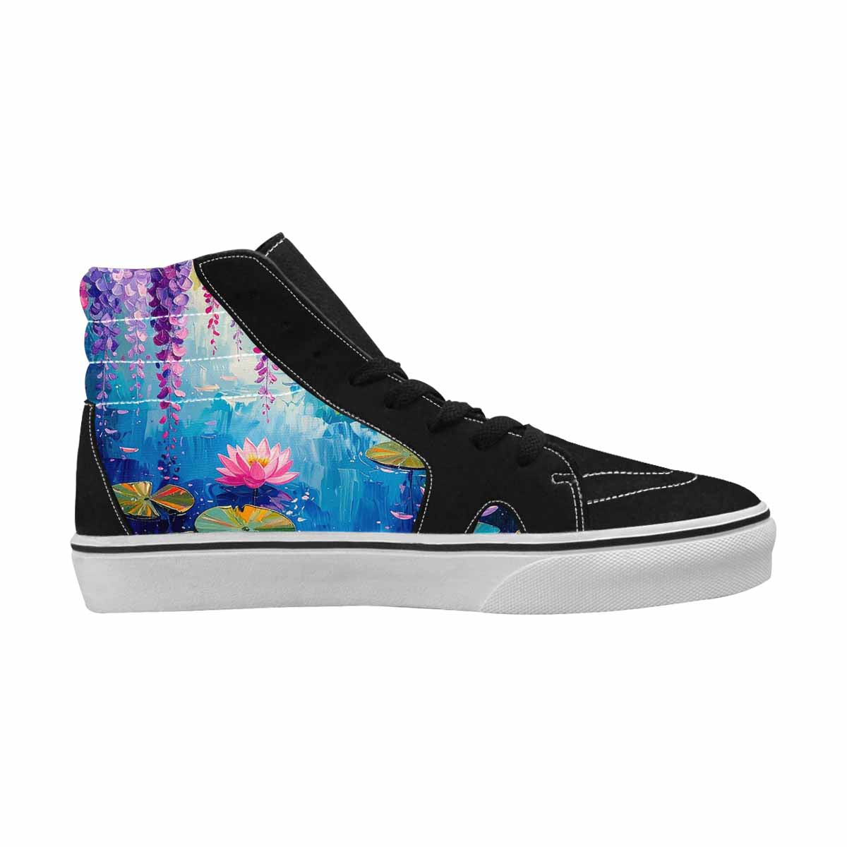 MEN'S Full Color Vibrant Monet High Top Canvas Vibrant Chaos Sneakers