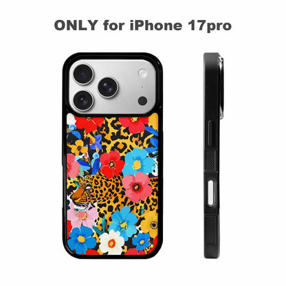 iPhone 17 Pro Case — Leopard Print Floral Seamless Pattern Animal, Custom Made Phone Cover