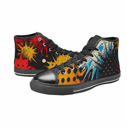 MEN'S Comic Book Halftone High Top Canvas Surreal Sneakers