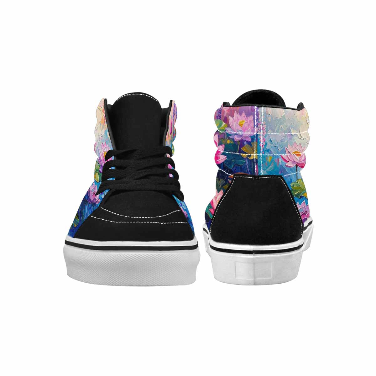 MEN'S Full Color Vibrant Monet High Top Canvas Dark Academia Custom Sneakers