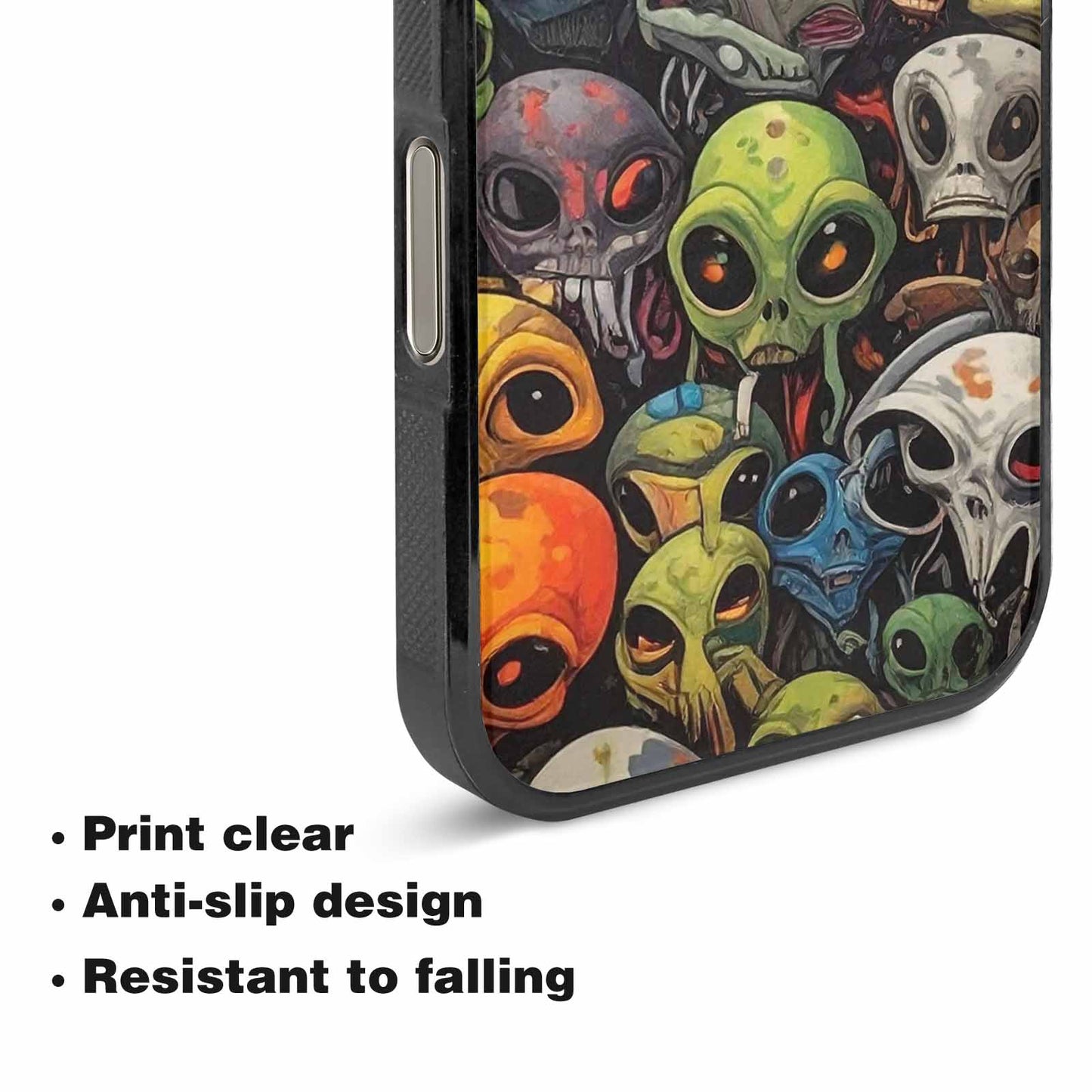 iPhone 16 Pro Max Case — Aliens Camo Aliens Pattern Hundreds Of, Custom Printed Phone Case