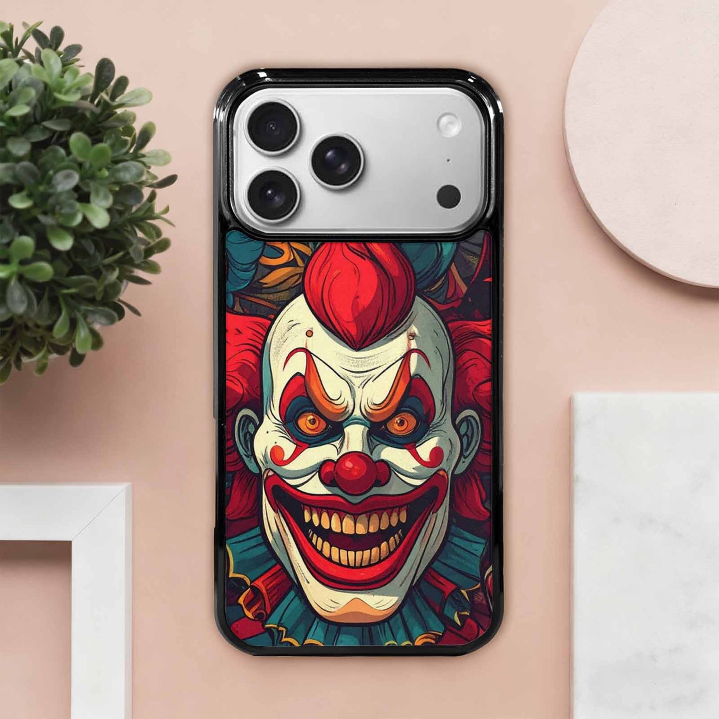 iPhone 17 Pro Max Case — Evil Circus Heads Faces Cartoon Cute, Custom Print Case Cover