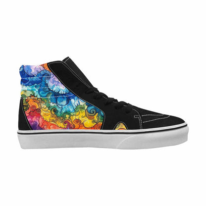 MEN'S Tie High Top Canvas Kaleidoscope Sneakers
