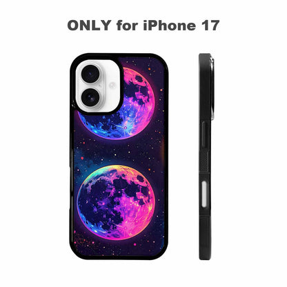 iPhone 17 Case — Neon Winter Moon Cartoon Cute, Unique Phone Case Design