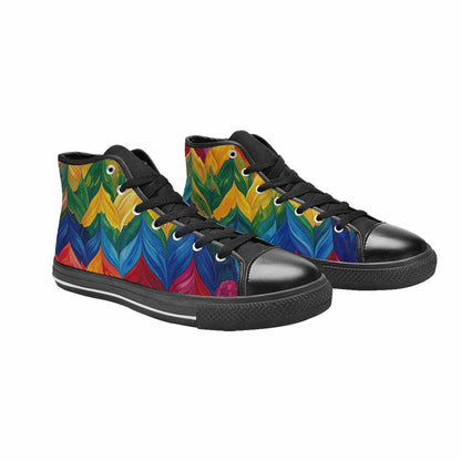 MEN'S Rainbow Pride Flag High Top Canvas Y2K Custom Sneakers