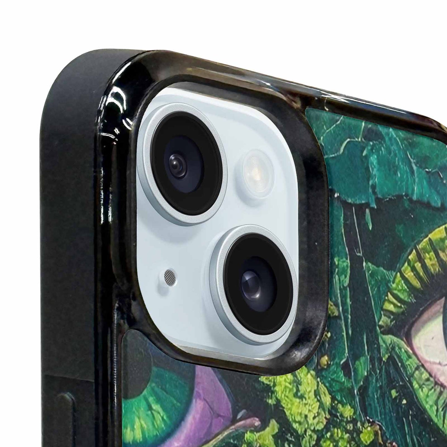iPhone 15 Plus Case — Reptile Eye Cartoon, Custom Printed Phone Case