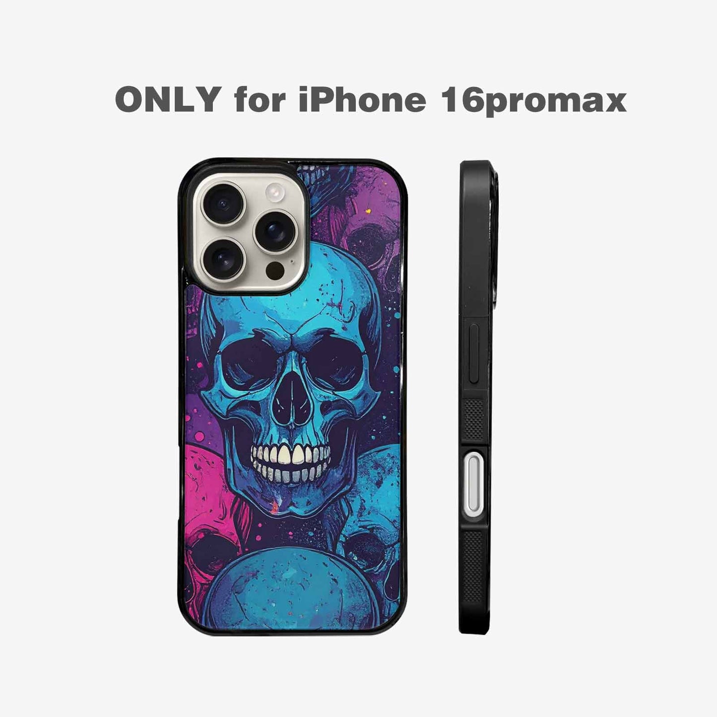 iPhone 16 Pro Max Case — Skulls Splatter Comic Custom, Personalized Phone Case