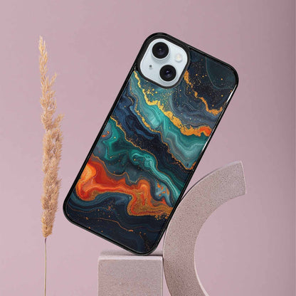 iPhone 15 Plus Case — Marble Dark, Custom Print Case Cover