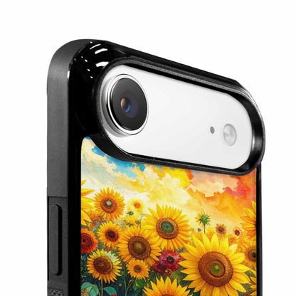 iPhone 17 Air Case — Impressionist Sunflower Brushstroke Pattern Hundreds Floral, Original Design Phone Case