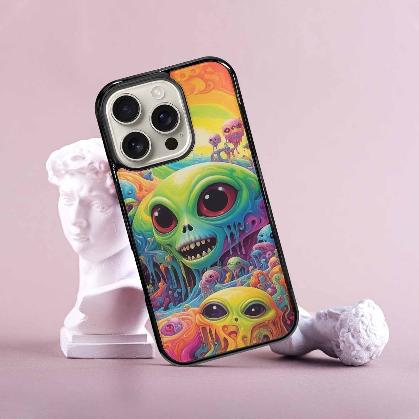 iPhone 16 Pro Case — Aliens Tie Dyemelting Aliens P, Personalized Phone Case