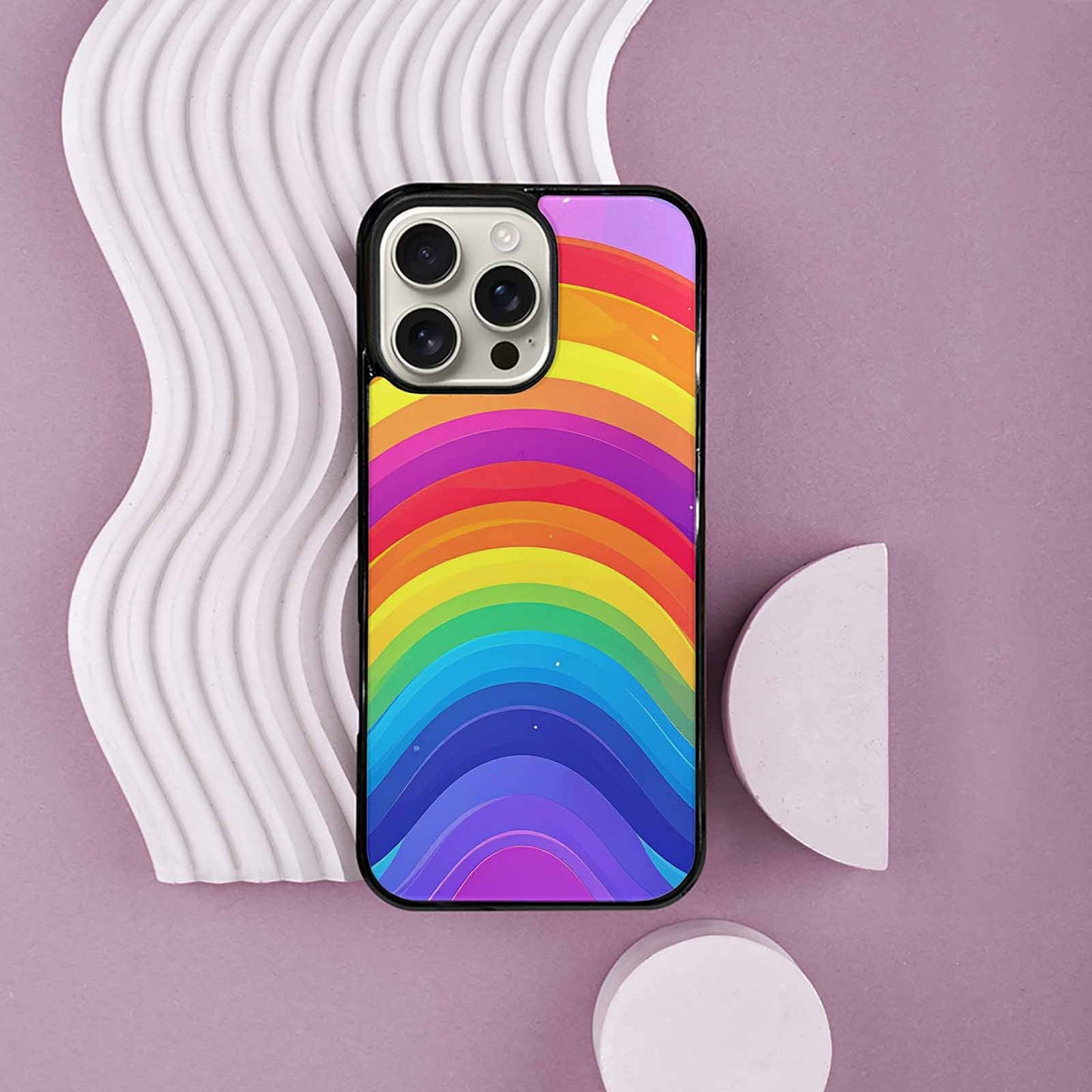 iPhone 16 Pro Max Case — Rainbow Pride, Personalized Phone Case