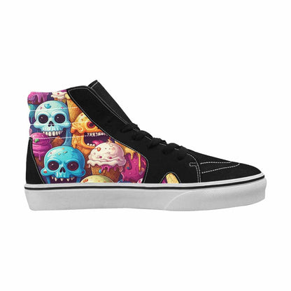 MEN'S Ice Cream Monsters  High Top Canvas Kaleidoscope Sneakers