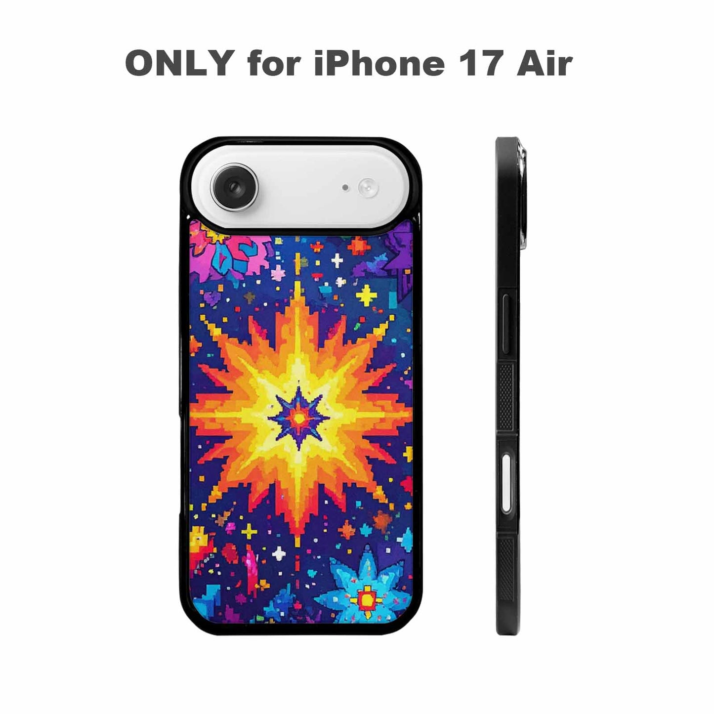iPhone 17 Air Case — Pixel Art Bit Burst Pattern Original, Original Design Phone Case