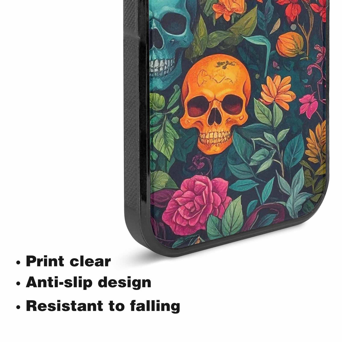 iPhone 15 Plus Case — Skulls Botanicalskulls Pattern B2f Personalized Phone, Custom Print Case Cover