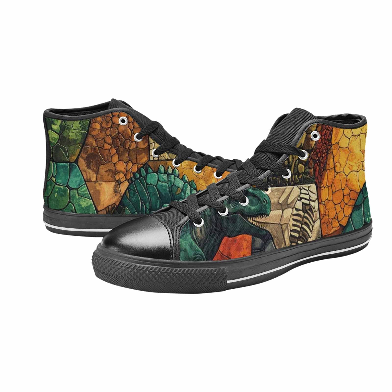 MEN'S Dinosaur Silhouette High Top Canvas Y2K Shoes