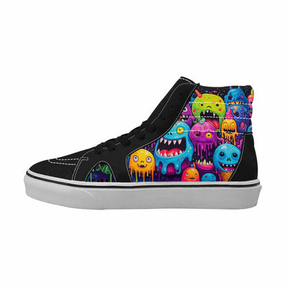 MEN'S Ice Cream Monsters  High Top Canvas Vivid Sneakers