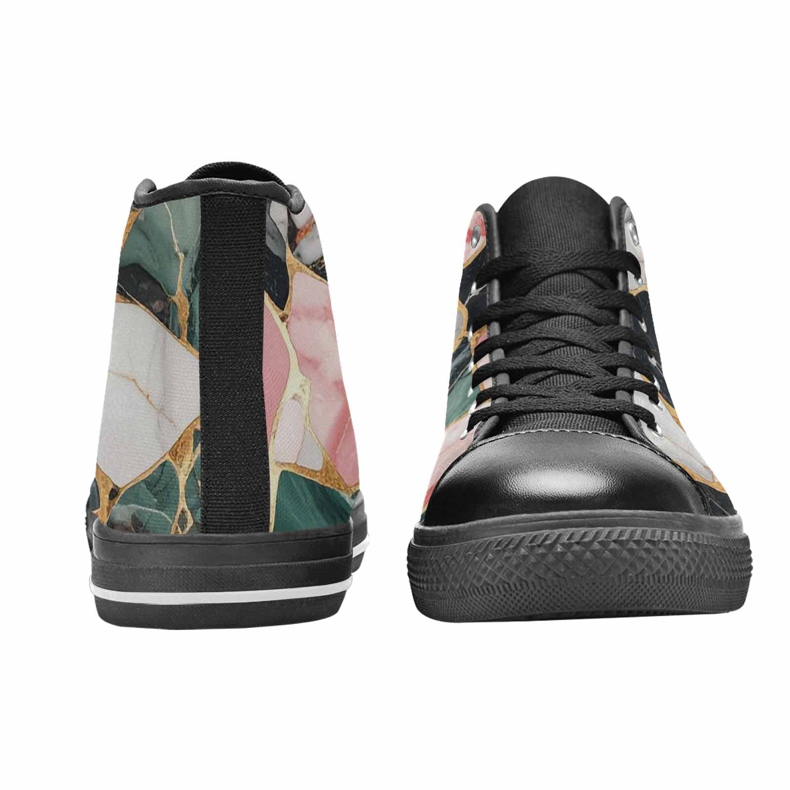 MEN'S Marble Stone Texture High Top Canvas Y2K Custom Sneakers