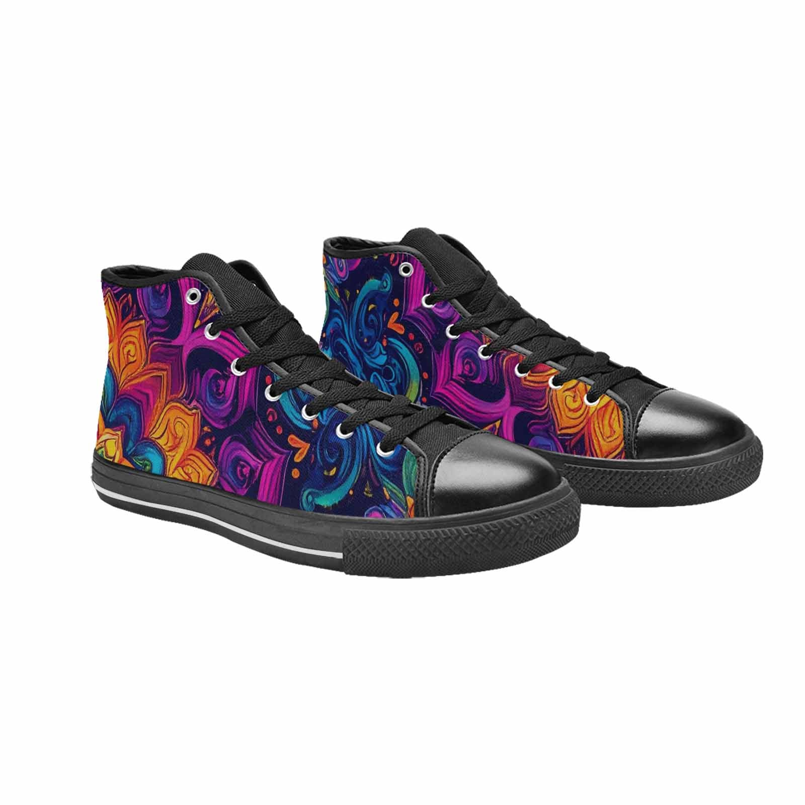 MEN'S Tie Dye Mandala High Top Canvas Dreamcore Custom Shoes